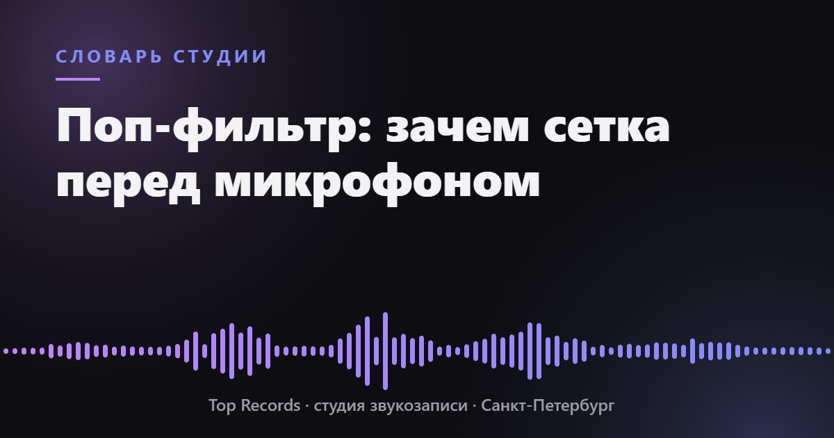 Поп-фильтр: зачем сетка перед микрофоном
