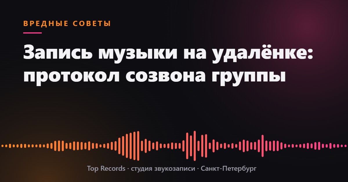 Запись музыки на удалёнке: протокол созвона группы